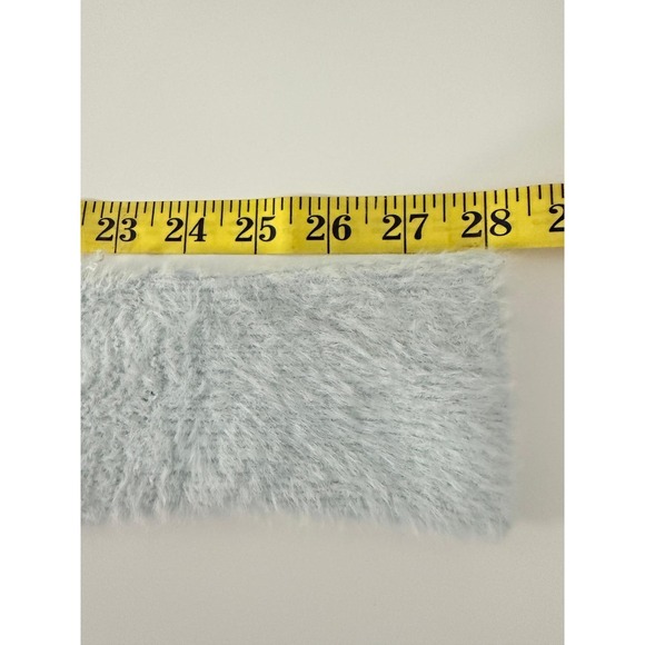 Abercrombie Fitch Fuzzy Knit Crop Cardigan Light Blue Soft Button Front XS - Picture 5 of 10